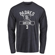 Youth San Diego Padres Khalil Greene ＃3 Base Runner Long Sleeve T-Shirt - Navy