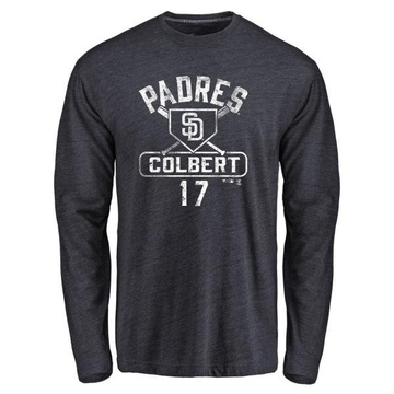 Youth San Diego Padres Nate Colbert ＃17 Base Runner Long Sleeve T-Shirt - Navy