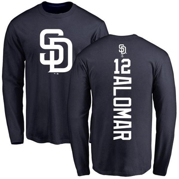 Youth San Diego Padres Roberto Alomar ＃12 Backer Long Sleeve T-Shirt - Navy