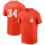 Youth San Francisco Giants Andrew Knapp ＃34 City Connect Name & Number T-Shirt - Orange