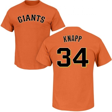 Youth San Francisco Giants Andrew Knapp ＃34 Roster Name & Number T-Shirt - Orange