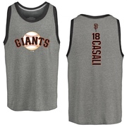 Youth San Francisco Giants Curt Casali ＃18 Backer Tank Heathered - Gray