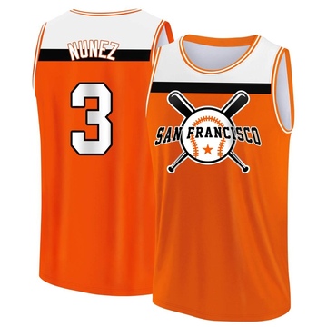 Youth San Francisco Giants Dom Nunez ＃3 Legend Baseball Tank Top - Orange/White