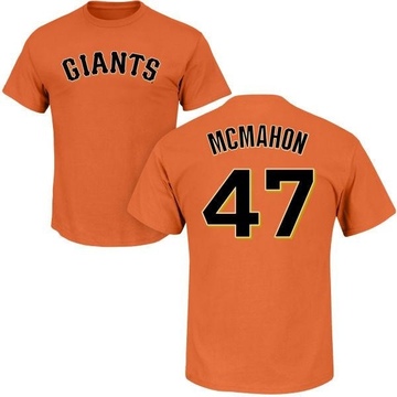 Youth San Francisco Giants Don Mcmahon ＃47 Roster Name & Number T-Shirt - Orange