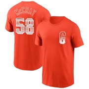 Youth San Francisco Giants Grant McCray ＃58 City Connect Name & Number T-Shirt - Orange