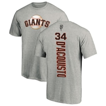 Youth San Francisco Giants John D'acquisto ＃34 Backer T-Shirt Ash
