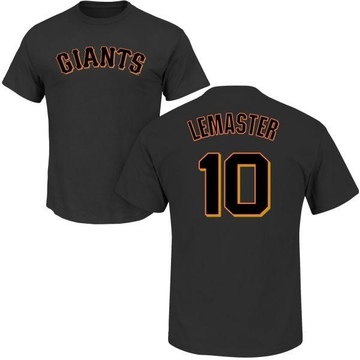Youth San Francisco Giants Johnnie Lemaster ＃10 Roster Name & Number T-Shirt - Black