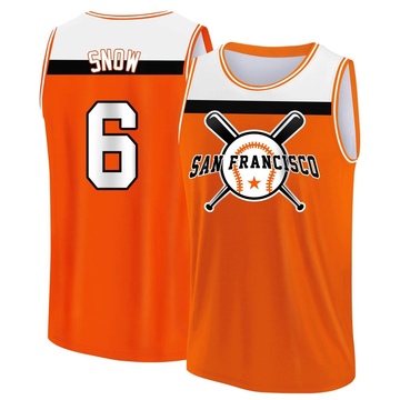 Youth San Francisco Giants J.t. Snow ＃6 Legend Baseball Tank Top - Orange/White