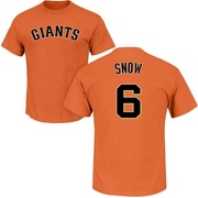 Youth San Francisco Giants J.t. Snow ＃6 Roster Name & Number T-Shirt - Orange