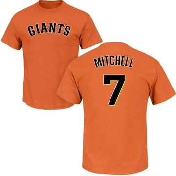 Youth San Francisco Giants Kevin Mitchell ＃7 Roster Name & Number T-Shirt - Orange