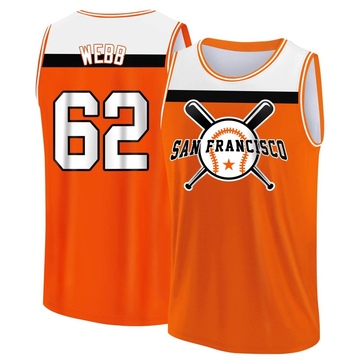 Youth San Francisco Giants Logan Webb ＃62 Legend Baseball Tank Top - Orange/White