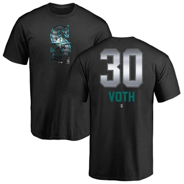 Youth Seattle Mariners Austin Voth ＃30 Midnight Mascot T-Shirt - Black