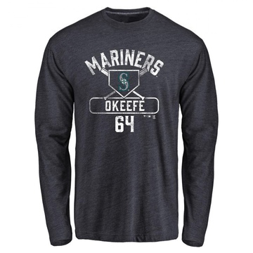 Youth Seattle Mariners Brian O'Keefe ＃64 Base Runner Long Sleeve T-Shirt - Navy