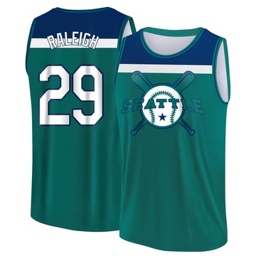 Youth Seattle Mariners Cal Raleigh ＃29 Legend Baseball Tank Top - Aqua/Blue