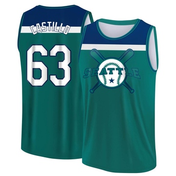 Youth Seattle Mariners Diego Castillo ＃63 Legend Baseball Tank Top - Aqua/Blue