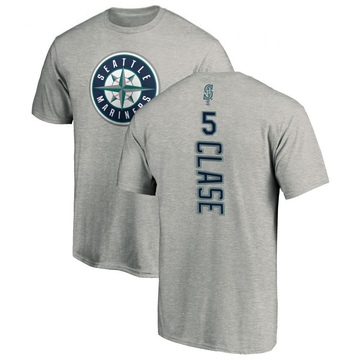 Youth Seattle Mariners Jonatan Clase ＃5 Backer T-Shirt Ash