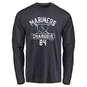 Youth Seattle Mariners JT Chargois ＃84 Base Runner Long Sleeve T-Shirt - Navy