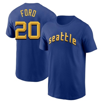 Youth Seattle Mariners Mike Ford ＃20 2023 City Connect Name & Number T-Shirt - Royal