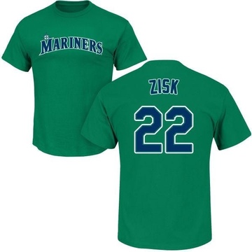 Youth Seattle Mariners Richie Zisk ＃22 Roster Name & Number T-Shirt - Green