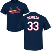 Youth St. Louis Cardinals Brendan Donovan ＃33 Roster Name & Number T-Shirt - Navy