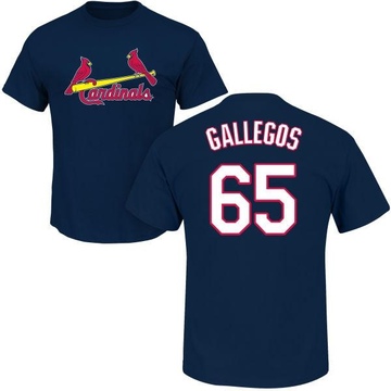 Youth St. Louis Cardinals Giovanny Gallegos ＃65 Roster Name & Number T-Shirt - Navy