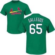 Youth St. Louis Cardinals Giovanny Gallegos ＃65 St. Patrick's Day Roster Name & Number T-Shirt - Green