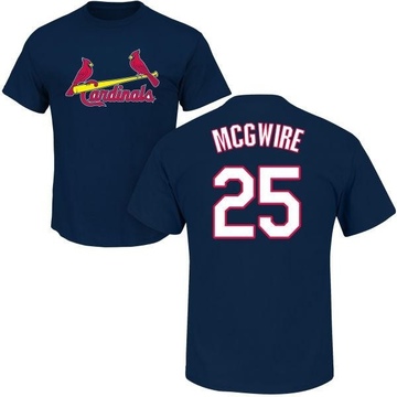 Youth St. Louis Cardinals Mark McGwire ＃25 Roster Name & Number T-Shirt - Navy