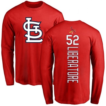 Youth St. Louis Cardinals Matthew Liberatore ＃52 Backer Long Sleeve T-Shirt - Red