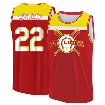 Youth St. Louis Cardinals Mike Matheny ＃22 Legend Baseball Tank Top - Red/Yellow