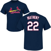 Youth St. Louis Cardinals Mike Matheny ＃22 Roster Name & Number T-Shirt - Navy