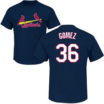 Youth St. Louis Cardinals Moises Gomez ＃36 Roster Name & Number T-Shirt - Navy