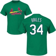 Youth St. Louis Cardinals Nelson Briles ＃34 St. Patrick's Day Roster Name & Number T-Shirt - Green