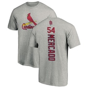 Youth St. Louis Cardinals Oscar Mercado ＃54 Backer T-Shirt Ash