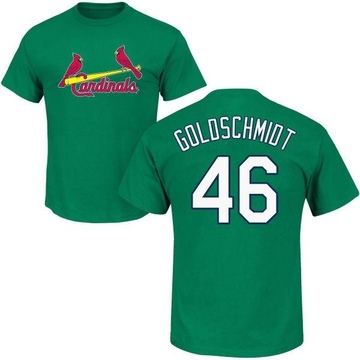 Youth St. Louis Cardinals Paul Goldschmidt ＃46 St. Patrick's Day Roster Name & Number T-Shirt - Green