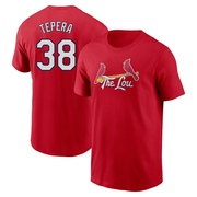 Youth St. Louis Cardinals Ryan Tepera ＃38 2024 City Connect Fuse Name & Number T-Shirt - Red