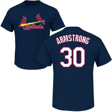 Youth St. Louis Cardinals Shawn Armstrong ＃30 Roster Name & Number T-Shirt - Navy