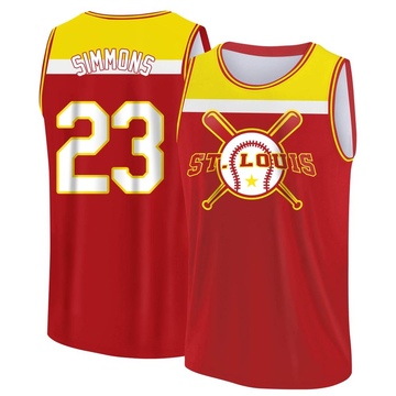Youth St. Louis Cardinals Ted Simmons ＃23 Legend Baseball Tank Top - Red/Yellow