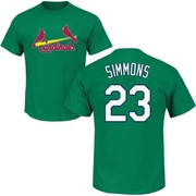 Youth St. Louis Cardinals Ted Simmons ＃23 St. Patrick's Day Roster Name & Number T-Shirt - Green