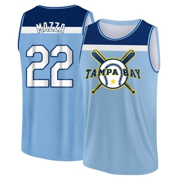 Youth Tampa Bay Rays Chris Mazza ＃22 Legend Light Baseball Tank Top - Blue/Navy