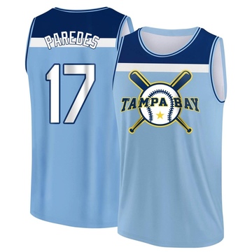 Youth Tampa Bay Rays Isaac Paredes ＃17 Legend Light Baseball Tank Top - Blue/Navy