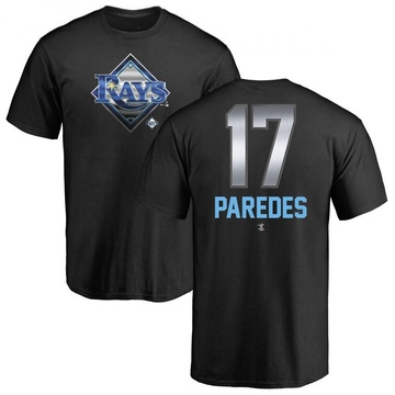 Youth Tampa Bay Rays Isaac Paredes ＃17 Midnight Mascot T-Shirt - Black