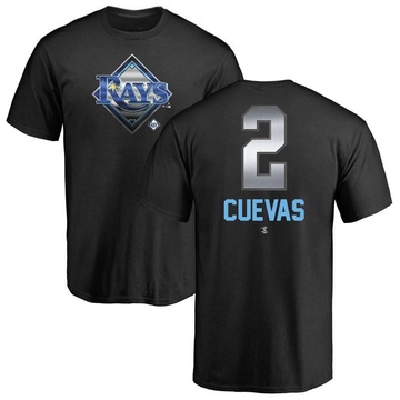 Youth Tampa Bay Rays Jonathan Cuevas ＃2 Midnight Mascot T-Shirt - Black