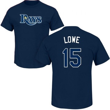 Youth Tampa Bay Rays Josh Lowe ＃15 Roster Name & Number T-Shirt - Navy