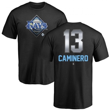 Youth Tampa Bay Rays Junior Caminero ＃13 Midnight Mascot T-Shirt - Black