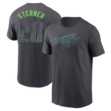 Youth Tampa Bay Rays Justin Sterner ＃28 2024 City Connect T-Shirt - Charcoal