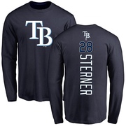 Youth Tampa Bay Rays Justin Sterner ＃28 Backer Long Sleeve T-Shirt - Navy