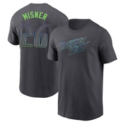 Youth Tampa Bay Rays Kameron Misner ＃26 2024 City Connect T-Shirt - Charcoal