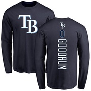 Youth Tampa Bay Rays Niko Goodrum ＃0 Backer Long Sleeve T-Shirt - Navy