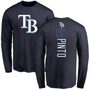 Youth Tampa Bay Rays Rene Pinto ＃50 Backer Long Sleeve T-Shirt - Navy