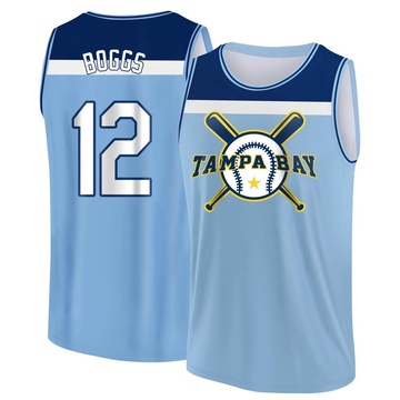 Youth Tampa Bay Rays Wade Boggs ＃12 Legend Light Baseball Tank Top - Blue/Navy